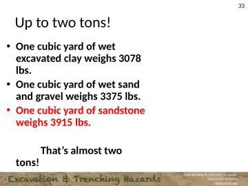 Slide 33: Up to two tons!
