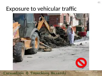 Slide 61: Exposure to vehicular traffic
