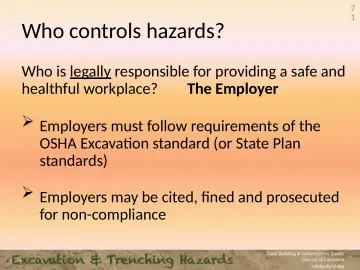 Slide 71: Who controls hazards?