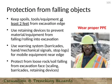 Slide 105: Protection from falling objects