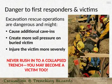 Slide 111: Danger to first responders & victims