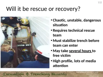 Slide 112: Will it be rescue or recovery?