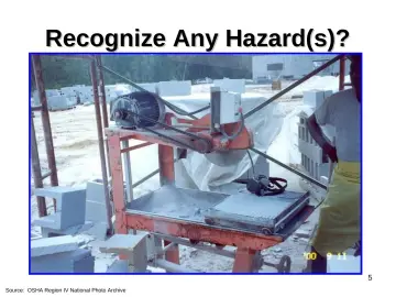 Slide 5: Recognize Any Hazard(s)?