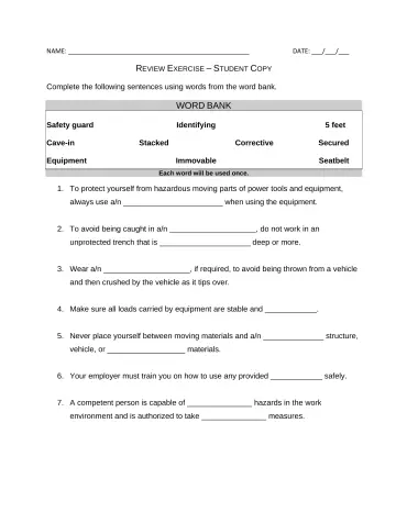 Page 35: REVIEW EXERCISE – STUDENT COPY
