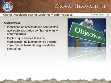 Slide 10: Costos Asociados con las Lesiones y Enfermedades