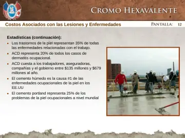 Slide 12: Costos Asociados con las Lesiones y Enfermedades