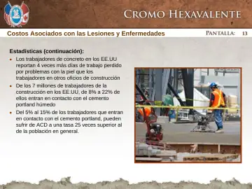 Slide 13: Costos Asociados con las Lesiones y Enfermedades