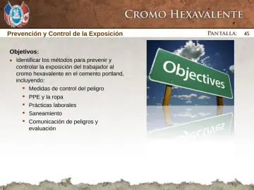 Slide 45: Prevención y Control de la Exposición