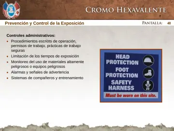 Slide 48: Prevención y Control de la Exposición