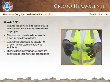 Slide 49: Prevención y Control de la Exposición