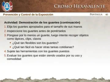 Slide 65: ¿Qué tan flexibles son los guantes?