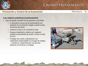 Slide 72: Prevención y Control de la Exposición