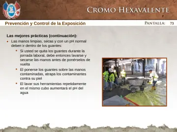Slide 73: Prevención y Control de la Exposición