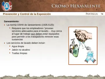 Slide 74: Prevención y Control de la Exposición