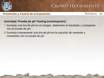 Slide 83: Prevención y Control de la Exposición