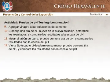 Slide 84: Prevención y Control de la Exposición