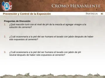 Slide 85: Prevención y Control de la Exposición