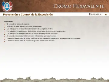 Slide 89: Prevención y Control de la Exposición