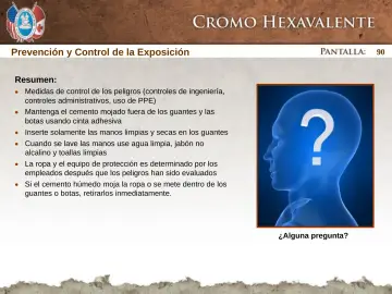 Slide 90: Prevención y Control de la Exposición