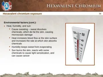 Slide 34: Hexavalent chromium exposure