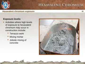 Slide 40: Hexavalent chromium exposure
