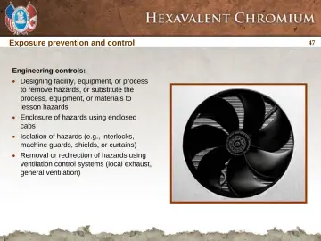 Slide 47: Exposure prevention and control