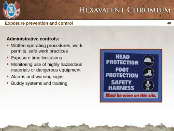 Slide 48: Exposure prevention and control