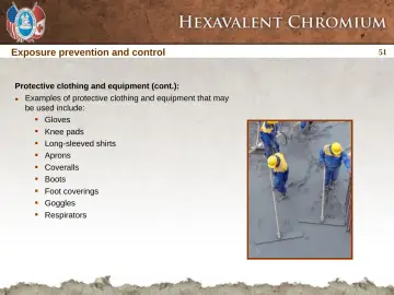 Slide 51: Exposure prevention and control