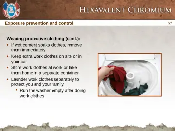 Slide 57: Exposure prevention and control