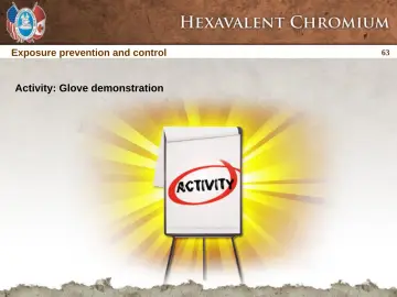 Slide 63: Exposure prevention and control