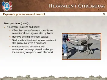 Slide 72: Exposure prevention and control