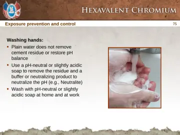 Slide 75: Exposure prevention and control