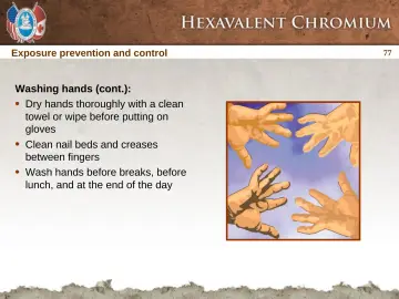 Slide 77: Exposure prevention and control