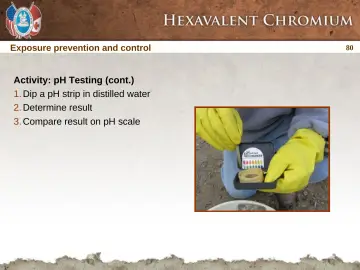 Slide 80: Exposure prevention and control