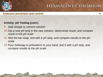 Slide 84: Exposure prevention and control