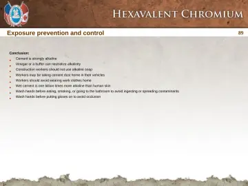 Slide 89: Exposure prevention and control