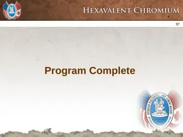 Slide 97: Program Complete