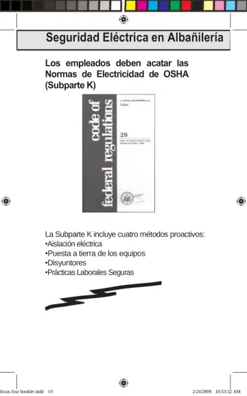 Page 10: Seguridad Eléctrica en Albañilería