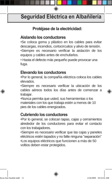 Page 11: Seguridad Eléctrica en Albañilería