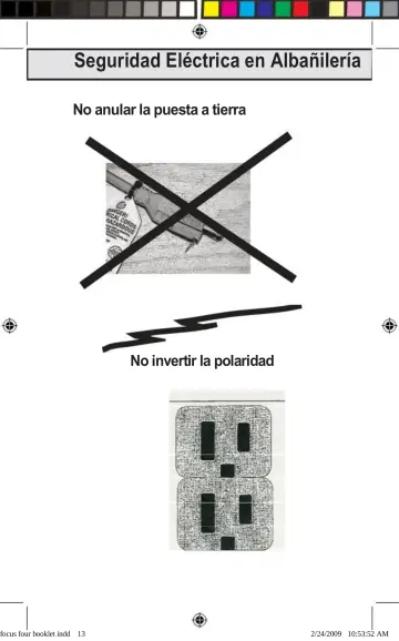 Page 13: Seguridad Eléctrica en Albañilería