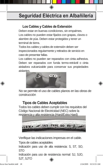 Page 18: Seguridad Eléctrica en Albañilería