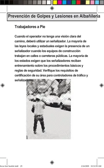 Page 29: Prevención de Golpes y Lesiones en Albañilería