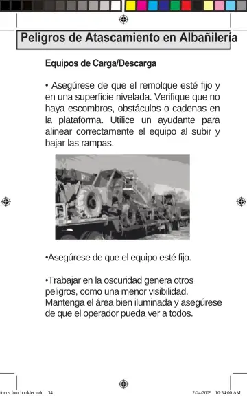Page 34: Peligros de Atascamiento en Albañilería