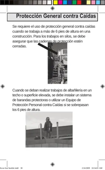 Page 38: Protección General contra Caídas