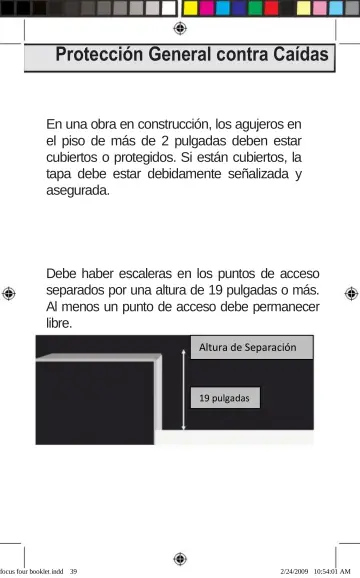 Page 39: Protección General contra Caídas