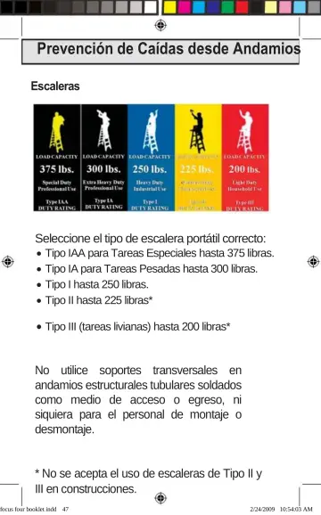 Page 47: Prevención de Caídas desde Andamios