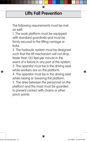 Page 55: Lifts Fall Prevention