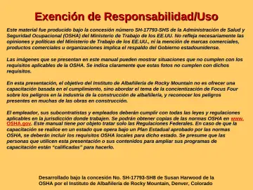 Slide 2: Exención de Responsabilidad/Uso
