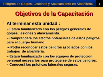 Slide 3: Objetivos de la Capacitación