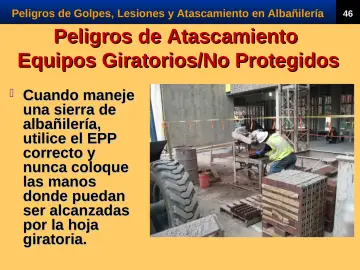 Slide 48: Peligros de Atascamiento